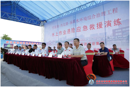 武汉市市政建设集团组织水上作业 遇险应急救援演练 无人机首次参演